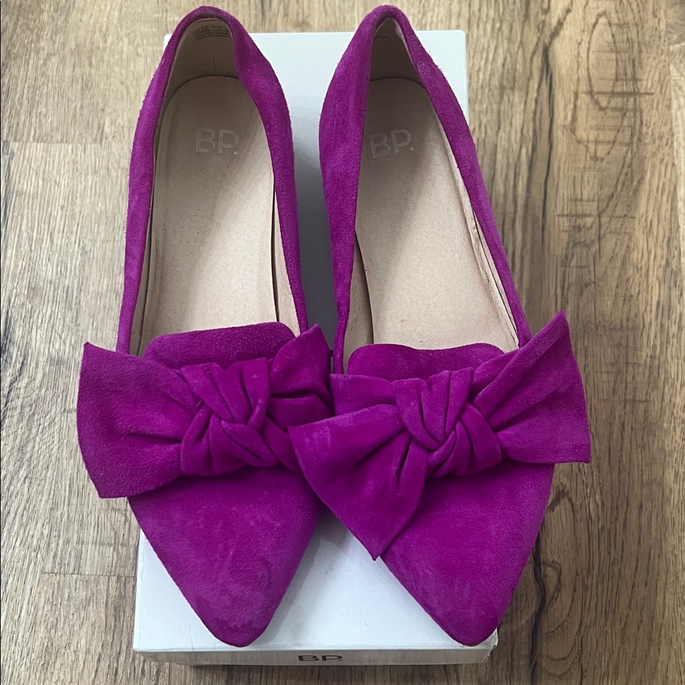BP Women's Fuchsia Bow Flats